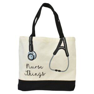 Nurse Things Medical Healthcare Canvas Stethoscope Tote Bag